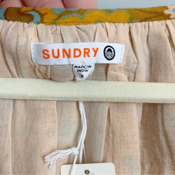 Anthropologie Sundry Retro Floral Maxi Dress Small NWT - Picture 7 of 8